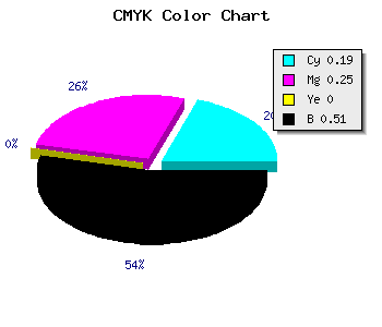 CMYK background color #665E7E code