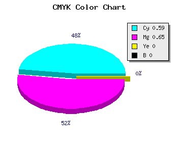 CMYK background color #6958FF code