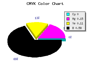 CMYK background color #6A5A5E code