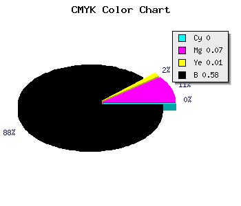 CMYK background color #6A6369 code