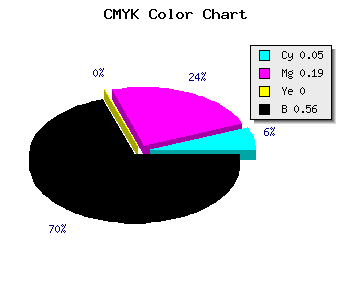 CMYK background color #6B5B71 code