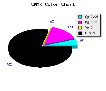 CMYK background color #6C6571 code