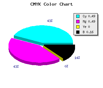 CMYK background color #6C6CD5 code