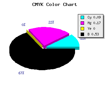 CMYK background color #6D6478 code