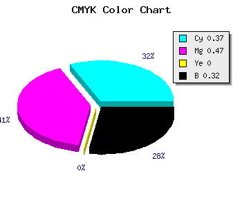 CMYK background color #6D5BAD code