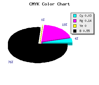 CMYK background color #6F6373 code