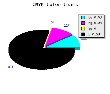 CMYK background color #62626A code