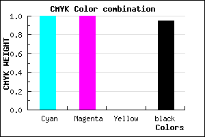 #00000D color CMYK mixer
