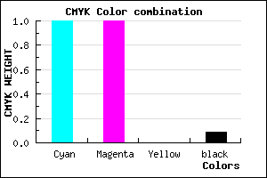 #0000E7 color CMYK mixer