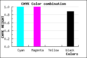 #00001E color CMYK mixer