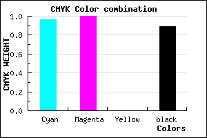 #01001B color CMYK mixer