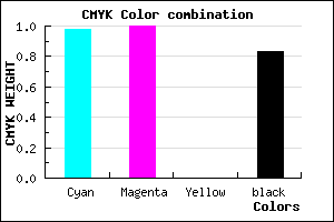 #01002C color CMYK mixer