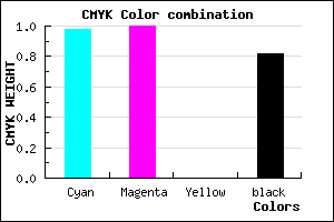 #01002D color CMYK mixer