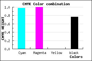 #01003B color CMYK mixer