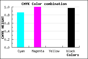 #010007 color CMYK mixer