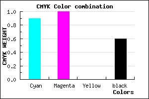 #0A0065 color CMYK mixer