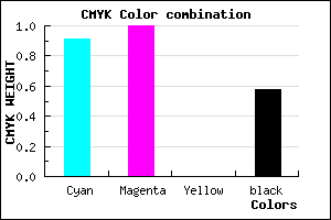 #0A006B color CMYK mixer