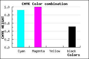 #0A007C color CMYK mixer