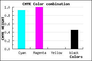 #0A008B color CMYK mixer
