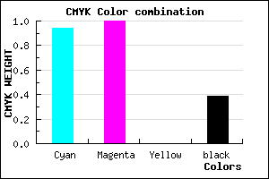 #0A009B color CMYK mixer