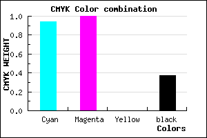#0A00A0 color CMYK mixer