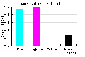#0A00B9 color CMYK mixer