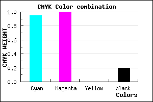 #0A00CD color CMYK mixer