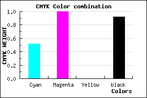#0A0015 color CMYK mixer