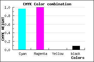 #0A00E7 color CMYK mixer