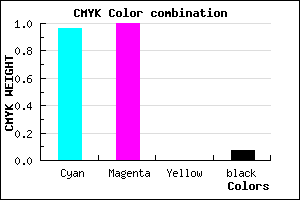 #0A00ED color CMYK mixer