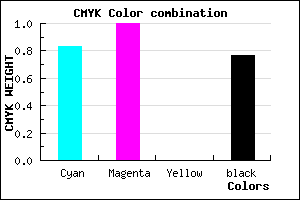 #0A003A color CMYK mixer