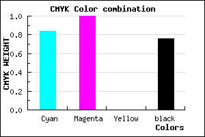 #0A003D color CMYK mixer