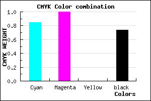 #0A0042 color CMYK mixer