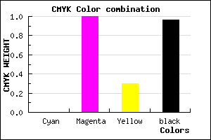 #0A0007 color CMYK mixer