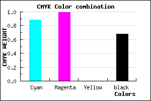 #0A0151 color CMYK mixer