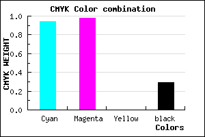 #0A03B5 color CMYK mixer