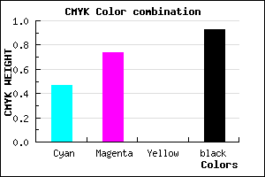 #0A0513 color CMYK mixer