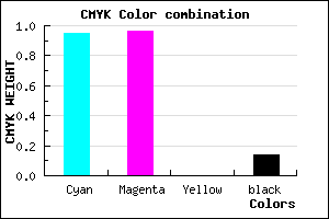 #0A08DC color CMYK mixer