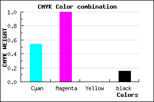 #6400DA color CMYK mixer