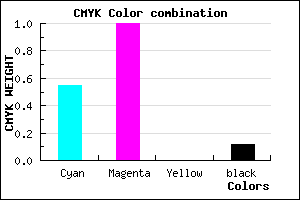 #6400E0 color CMYK mixer