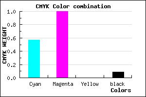 #6400E7 color CMYK mixer