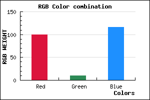 rgb background color #640A74 mixer