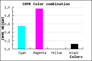 #640AE0 color CMYK mixer