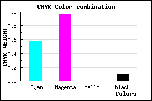 #640AE6 color CMYK mixer