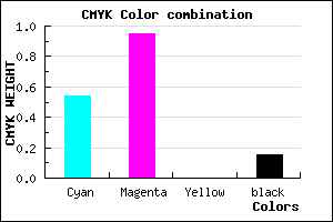 #640BD9 color CMYK mixer