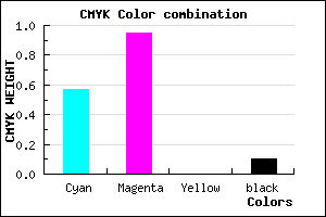 #640BE6 color CMYK mixer