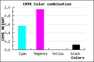 #640CE1 color CMYK mixer
