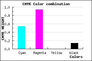 #640DDB color CMYK mixer