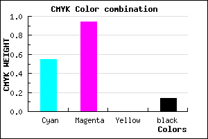 #640DDC color CMYK mixer