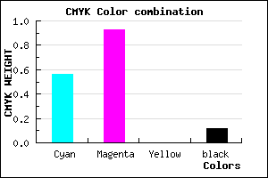 #640FE1 color CMYK mixer